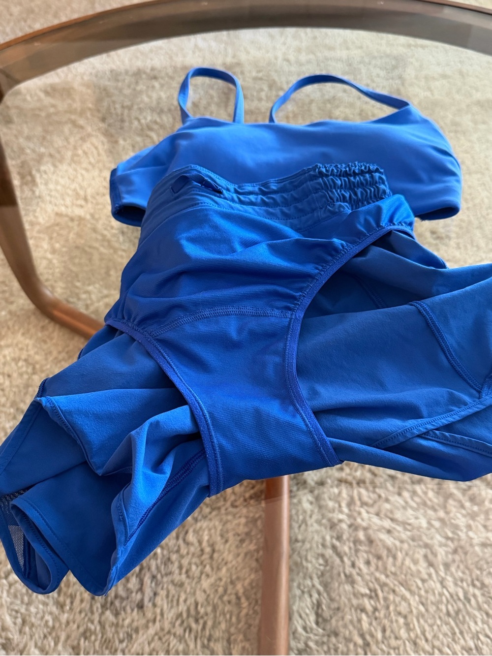lululemon Cerulean Blue running set. Hottie Hot Shorts & Wunder Train Bra - Picture 6 of 6